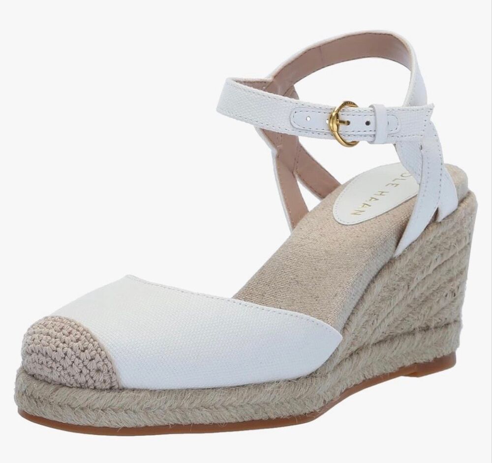 Cole Haan Women's 80mm High Heel Cloudfeel Espadrille Wedge Size 10 New